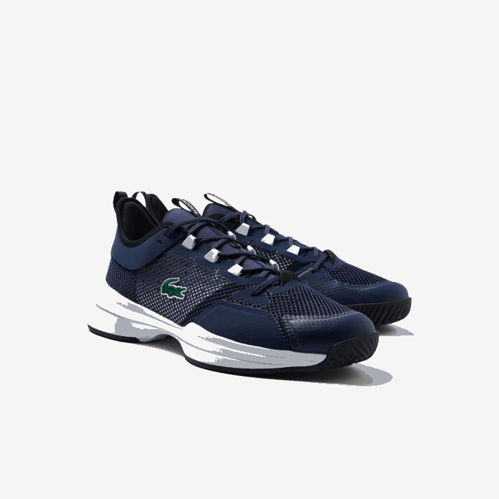 homens Lacoste marinho e branco 092 tênis de tecido ag-lt21 08D01904