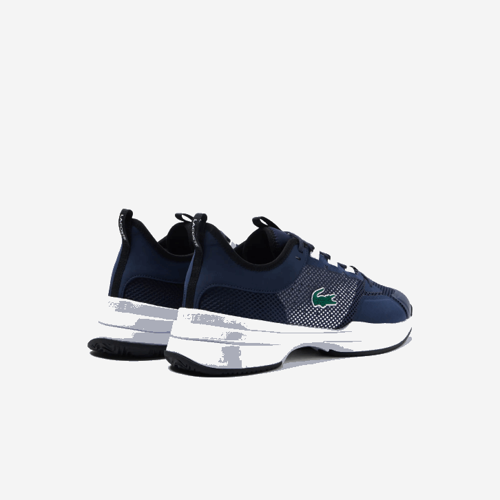 homens Lacoste marinho e branco 092 tênis de tecido ag-lt21 08D01904
