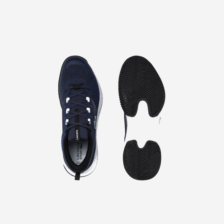 homens Lacoste marinho e branco 092 tênis de tecido ag-lt21 08D01904