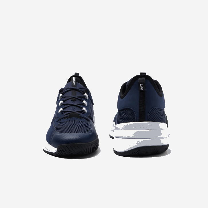 homens Lacoste marinho e branco 092 tênis de tecido ag-lt21 08D01904