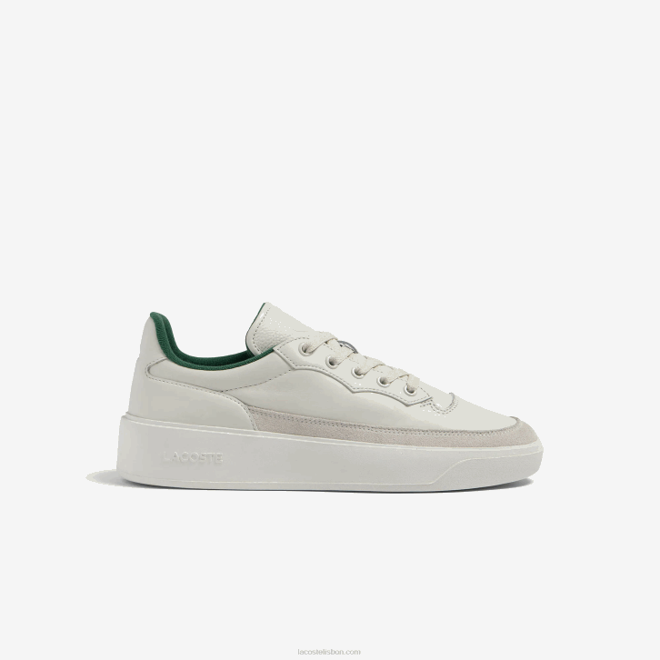 homens Lacoste off white 18c g80 tênis club couro tonal 08D01739