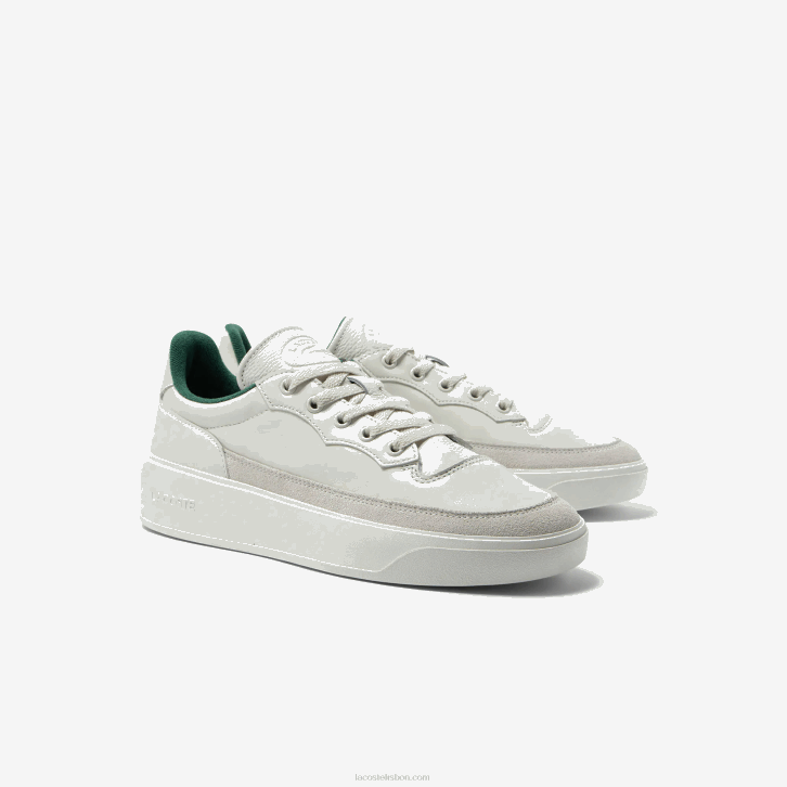 homens Lacoste off white 18c g80 tênis club couro tonal 08D01739