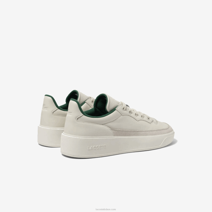 homens Lacoste off white 18c g80 tênis club couro tonal 08D01739
