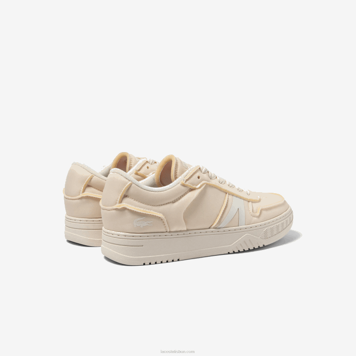 homens Lacoste off white 18c l001 sapatilhas têxteis trabalhadas 08D01746