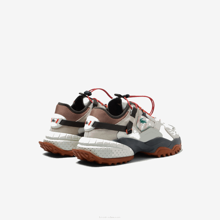 homens Lacoste off white & brown ow8 calçados externos l-guard breaker têxteis 08D01777