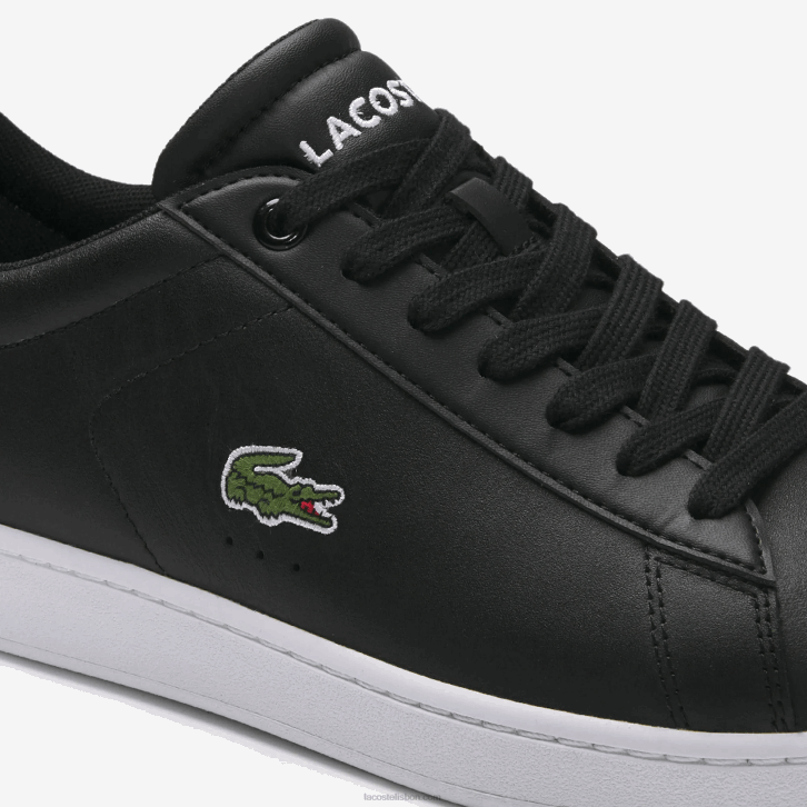homens Lacoste preto 024 tênis de couro carnaby evo 08D01875