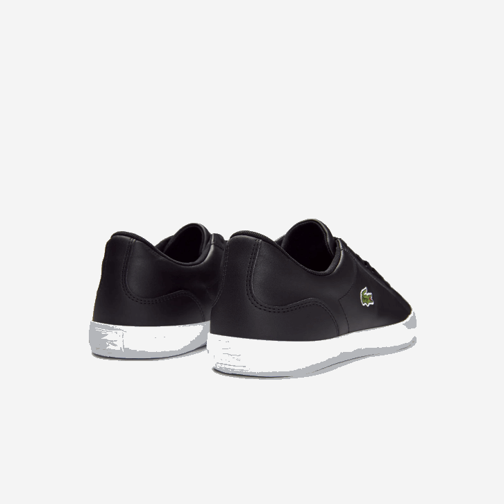 homens Lacoste preto 024 tênis de couro lerond 08D01716