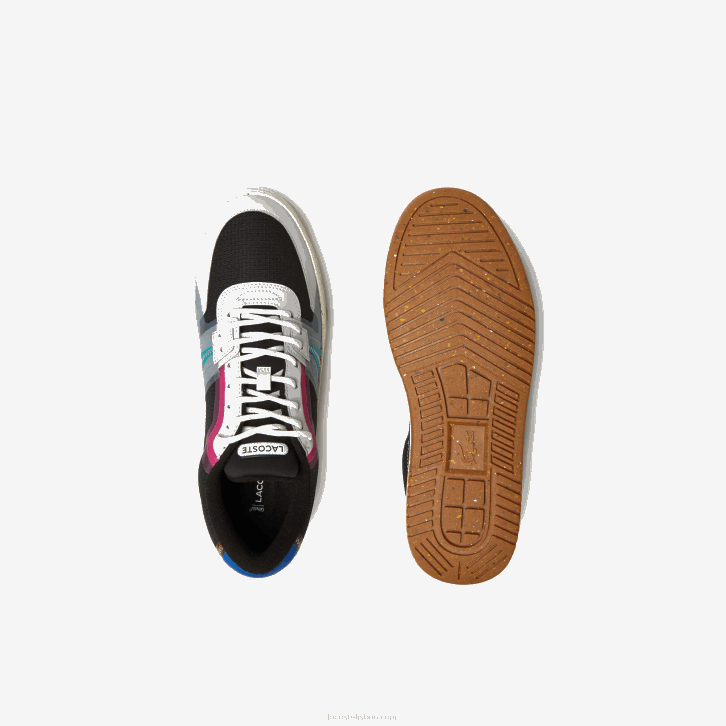 homens Lacoste preto 02h l001 tênis eco sintético e textil color block 08D01850