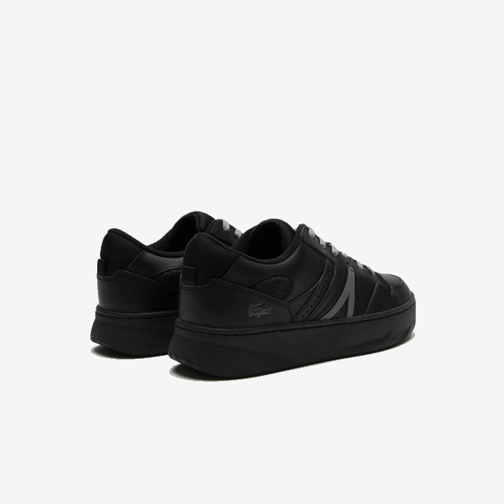 homens Lacoste preto 02h l005 tênis de couro 08D01824