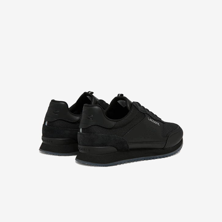 homens Lacoste preto 02h tênis de luxo têxtil parceiro 08D01706