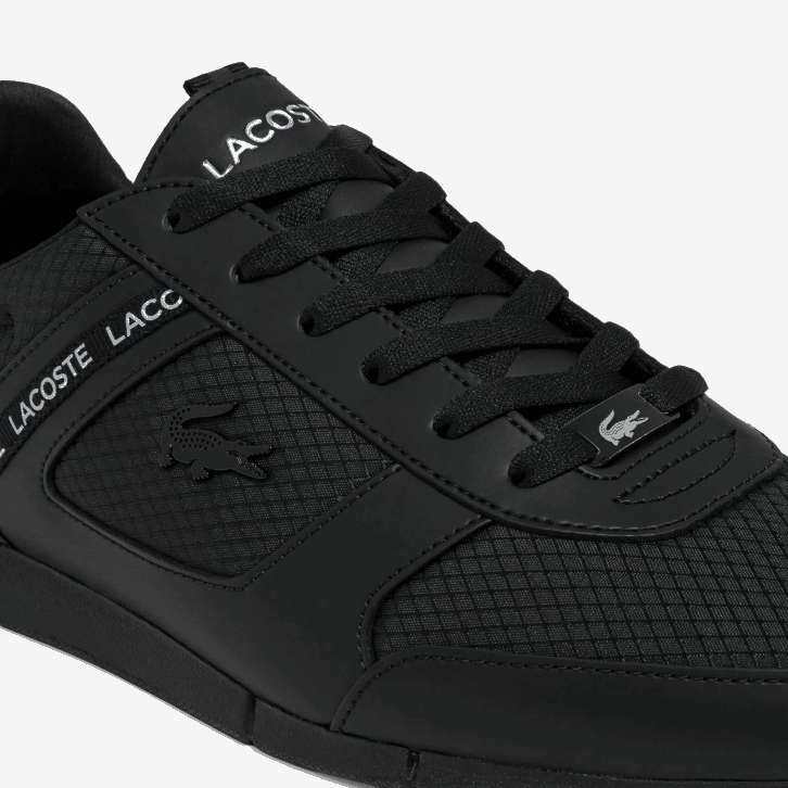 homens Lacoste preto 02h tênis menerva têxtil 08D01701