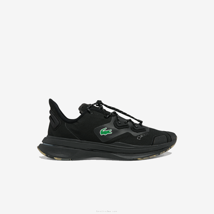 homens Lacoste preto 02h tênis run spin ultra gtx têxtil 08D01838