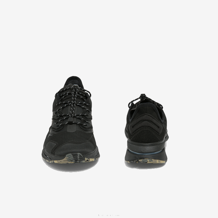 homens Lacoste preto 02h tênis run spin ultra gtx têxtil 08D01838