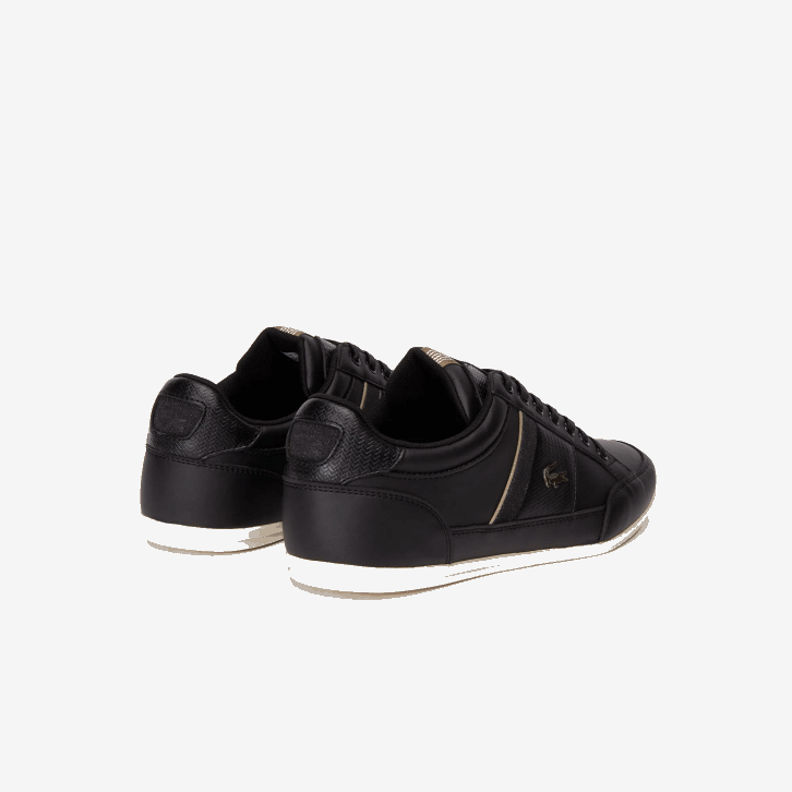 homens Lacoste preto caqui 2h5 tênis chaymon couro e sintético 08D01715