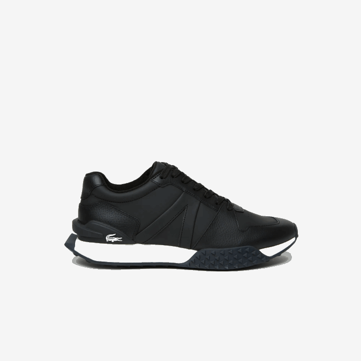 homens Lacoste preto e branco 312 tênis sintético l-spin deluxe 2.0 08D01763