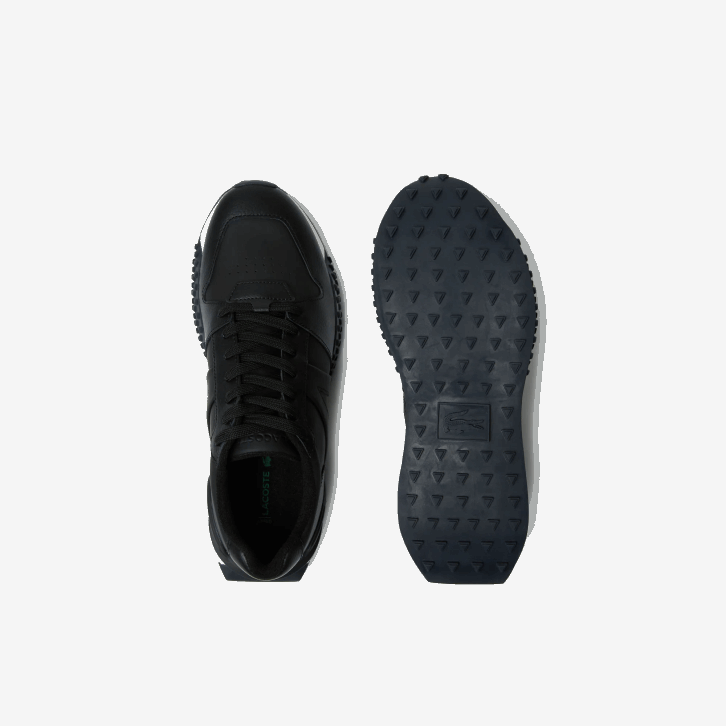homens Lacoste preto e branco 312 tênis sintético l-spin deluxe 2.0 08D01763