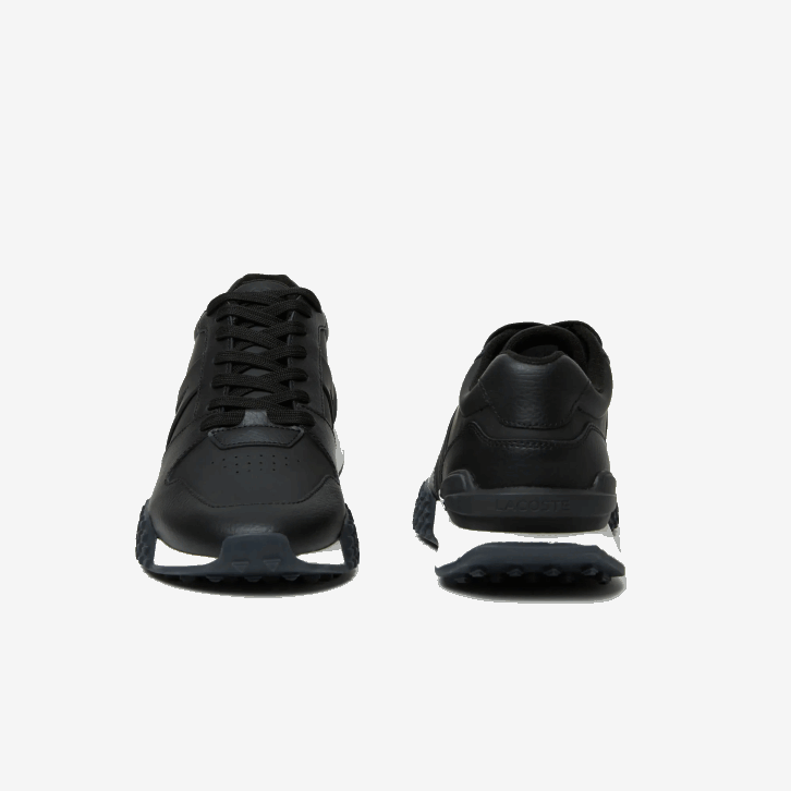 homens Lacoste preto e branco 312 tênis sintético l-spin deluxe 2.0 08D01763