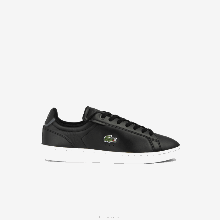 homens Lacoste preto e branco 312 tênis tonal de couro carnaby pro bl 08D01742