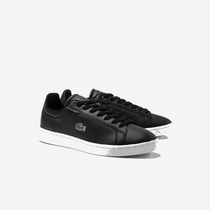 homens Lacoste preto e branco 312 tênis tonal de couro carnaby pro bl 08D01742