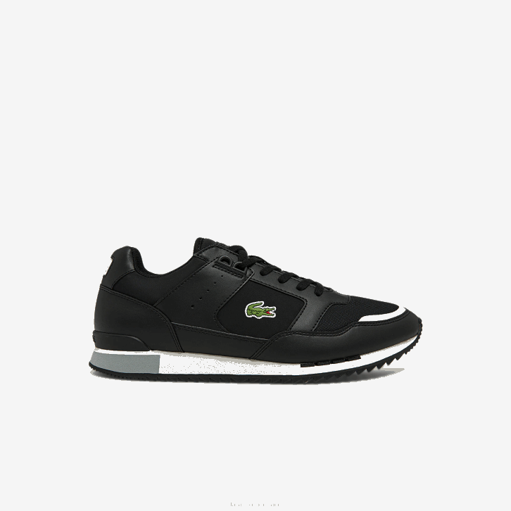 homens Lacoste preto e cinza 231 tênis sintético e têxtil partner pista 08D01720