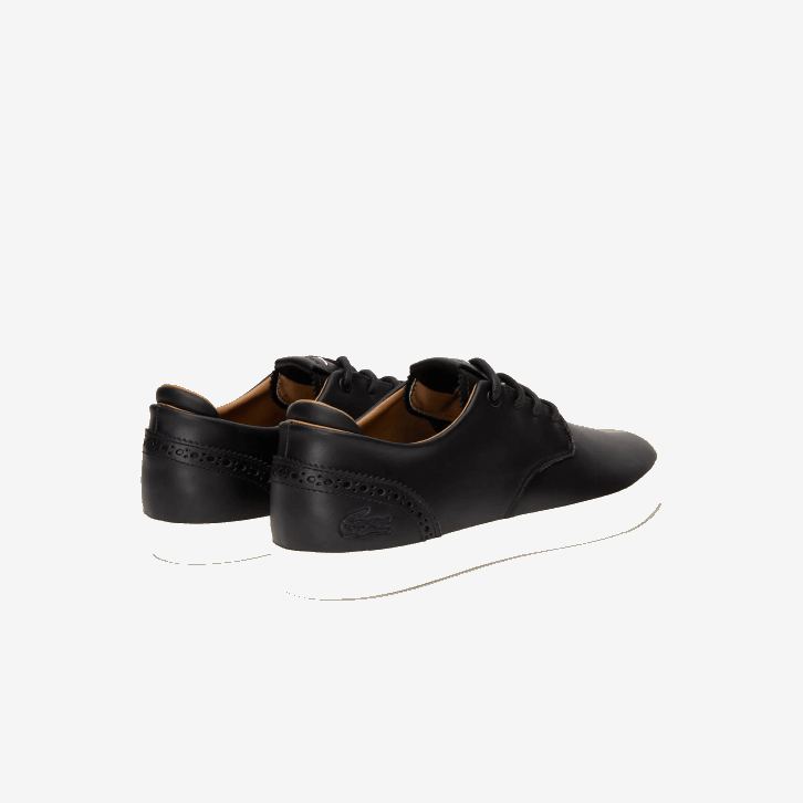 homens Lacoste preto e off white 454 esparre club tênis de couro 08D01718