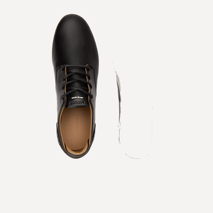 homens Lacoste preto e off white 454 esparre club tênis de couro 08D01718