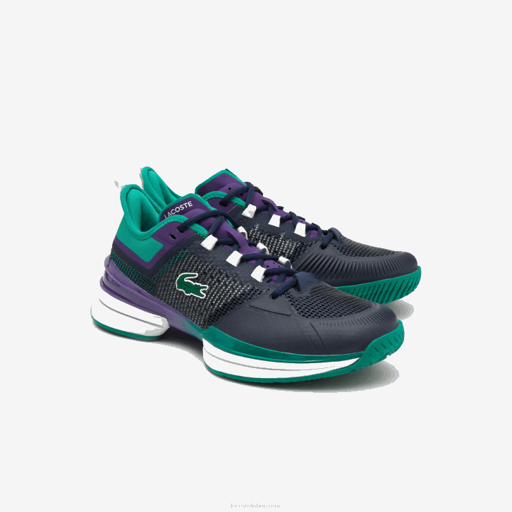 homens Lacoste turquesa preta 1s3 Tênis Ag-LT21 Ultra Têxtil 08D01892