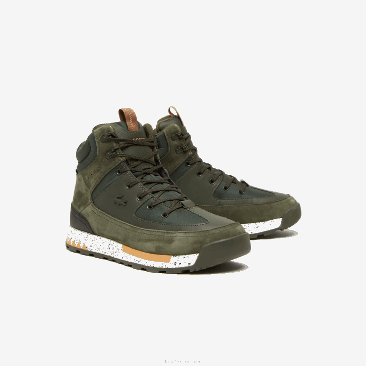 homens Lacoste verde escuro e off white 1x3 Urban Breaker Têxtil e Sapatos Outdoor 08D01891