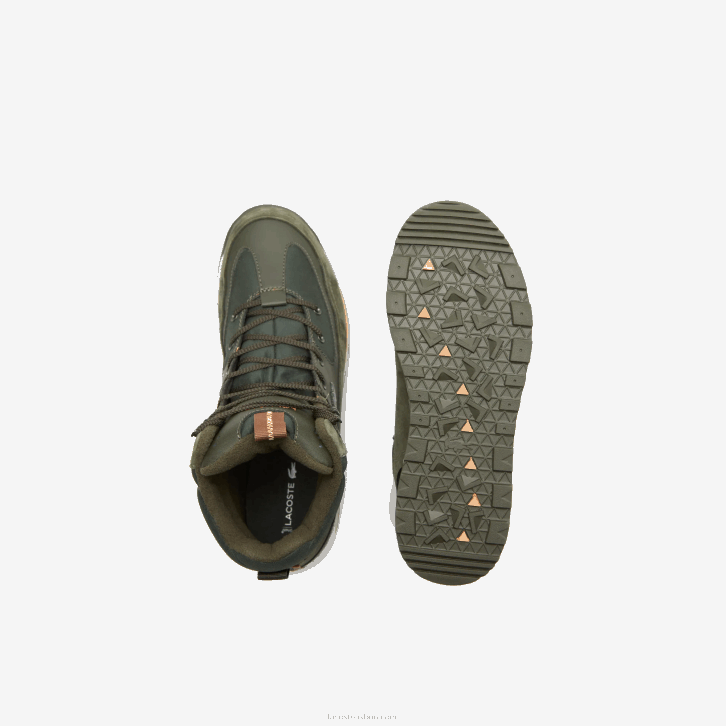 homens Lacoste verde escuro e off white 1x3 Urban Breaker Têxtil e Sapatos Outdoor 08D01891