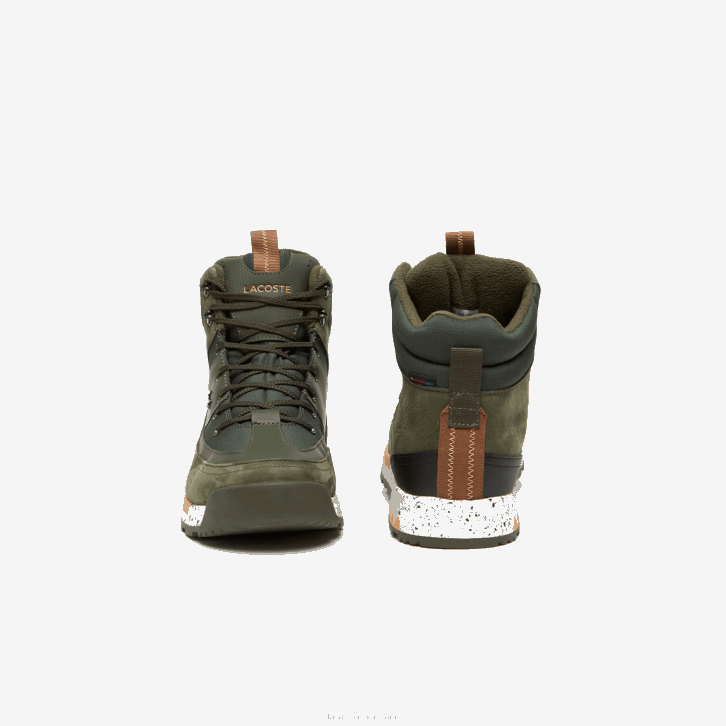homens Lacoste verde escuro e off white 1x3 Urban Breaker Têxtil e Sapatos Outdoor 08D01891