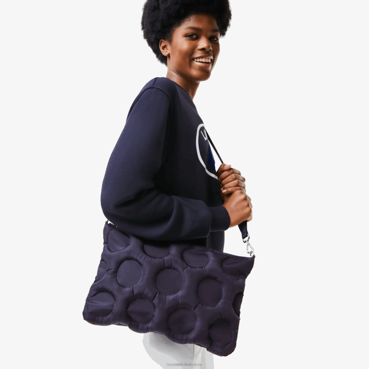 mulheres Lacoste abimes l24 bolsa transversal acolchoada efeito bola de golfe 08D02866
