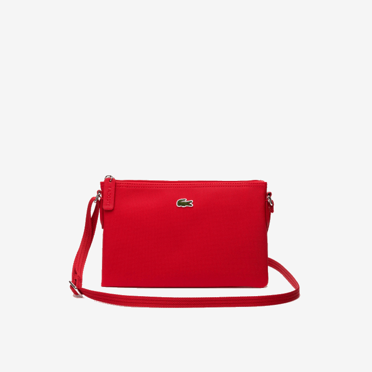mulheres Lacoste alto risco vermelho 883 l.12.12 conceito bolsa plana cruzada 08D02771