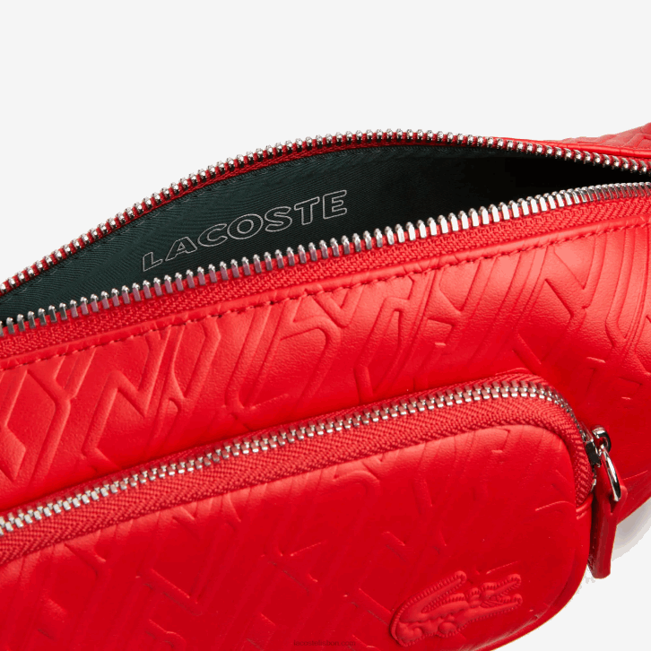 mulheres Lacoste corrida l41 bolsa de ombro com estampa de logo - pequena 08D01965
