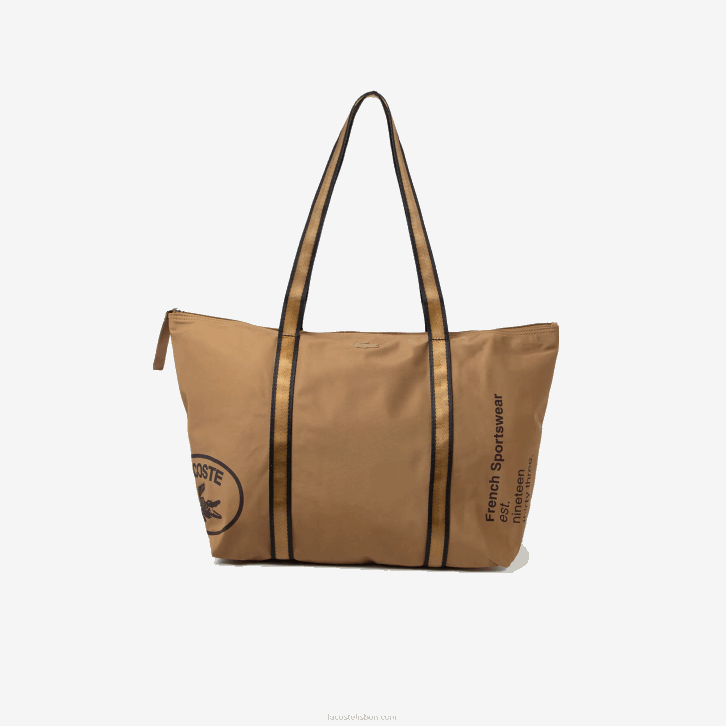 mulheres Lacoste frondoso noir l20 saco de compras dobrável 08D02826