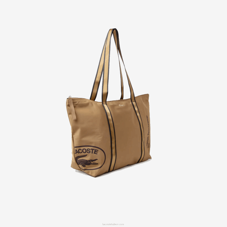 mulheres Lacoste frondoso noir l20 saco de compras dobrável 08D02826