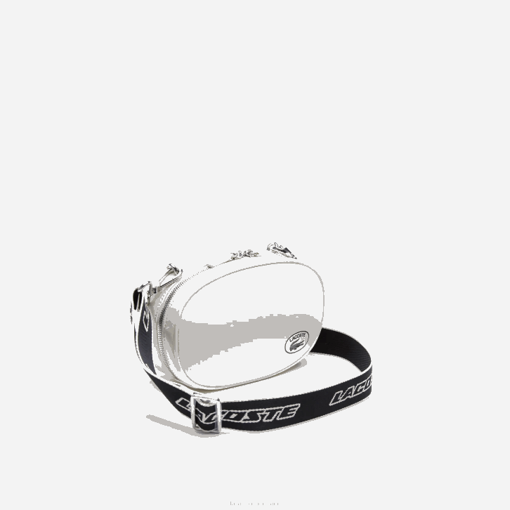 mulheres Lacoste laponie noir l21 bolsa de câmera redonda com alça de marca 08D02877