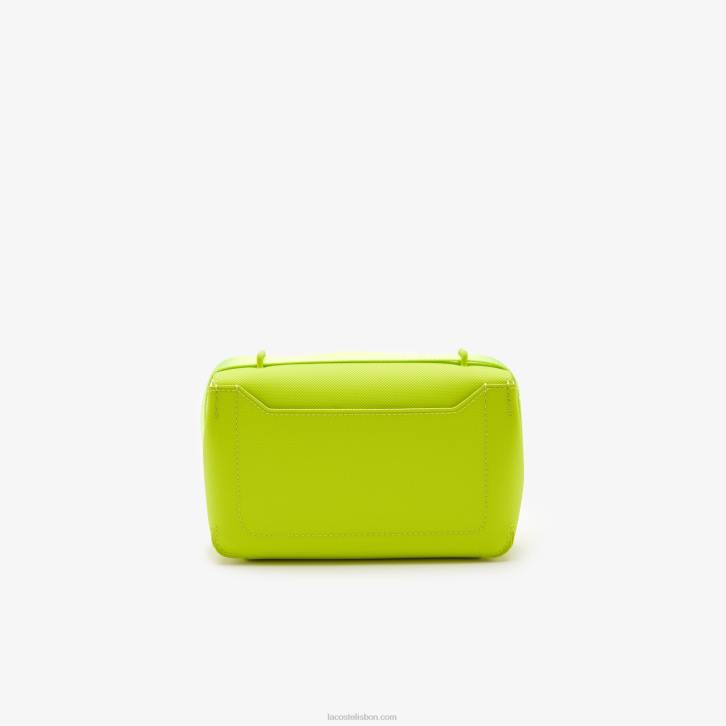 mulheres Lacoste limão k83 l.12.12 bolsa cruzada com fecho de metal 08D02851