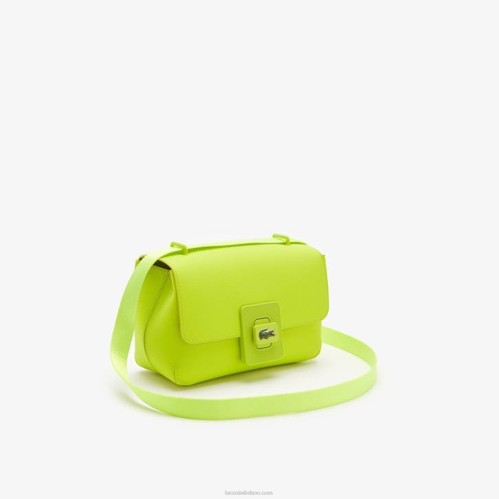 mulheres Lacoste limão k83 l.12.12 bolsa cruzada com fecho de metal 08D02851