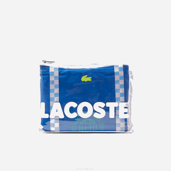 mulheres Lacoste marina allover l09 saco de fim de semana dobrável 08D02850