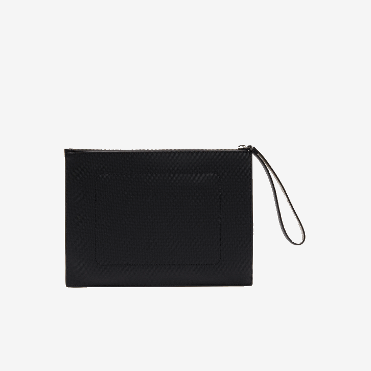 mulheres Lacoste noir krema a91 bolsa de lona piquê revestida anna com zíper 08D02817