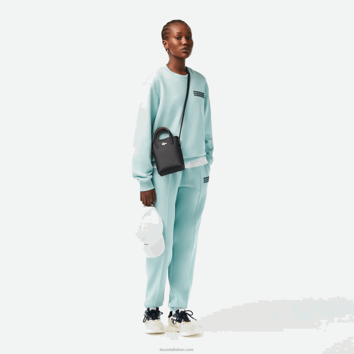 mulheres Lacoste noir krema a91 bolsa de ombro reversível anna signature petit pique 08D02871