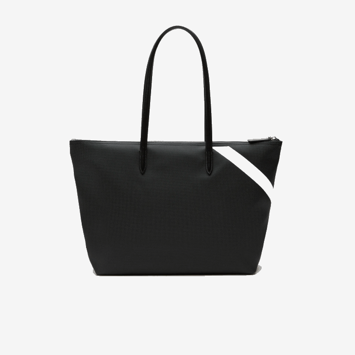mulheres Lacoste noir marina blanc k35 sacola de compras com listras em blocos de cores contrastantes 08D02890
