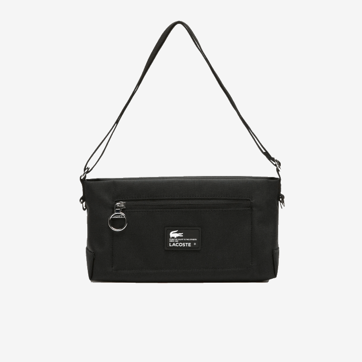 mulheres Lacoste patch noir l51 bolsa com zíper de fibra reciclada 08D01968