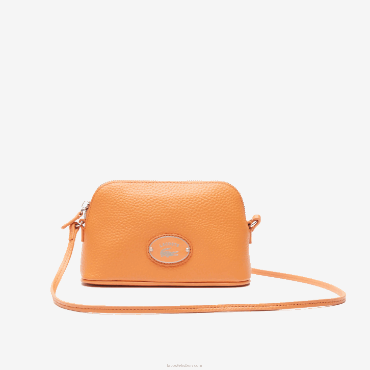 mulheres Lacoste poterie k20 bolsa crossover cúpula de couro granulado 08D02865