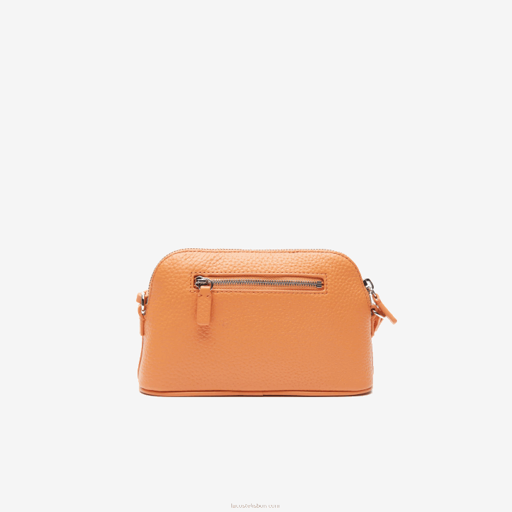 mulheres Lacoste poterie k20 bolsa crossover cúpula de couro granulado 08D02865