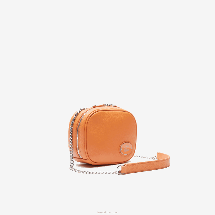 mulheres Lacoste poterie k20 bolsa transversal pequena em couro granulado 08D02854