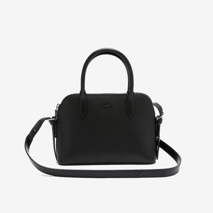 mulheres Lacoste preto 000 bolsa alça superior em couro pique chantaco 08D02831