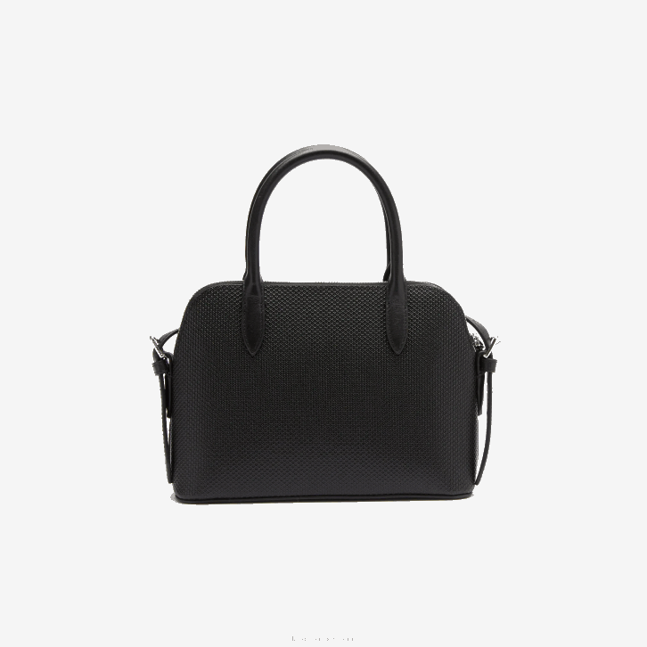 mulheres Lacoste preto 000 bolsa alça superior em couro pique chantaco 08D02831