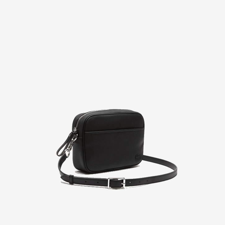 mulheres Lacoste preto 000 bolsa cruzada com zíper de bolso plano 08D02868