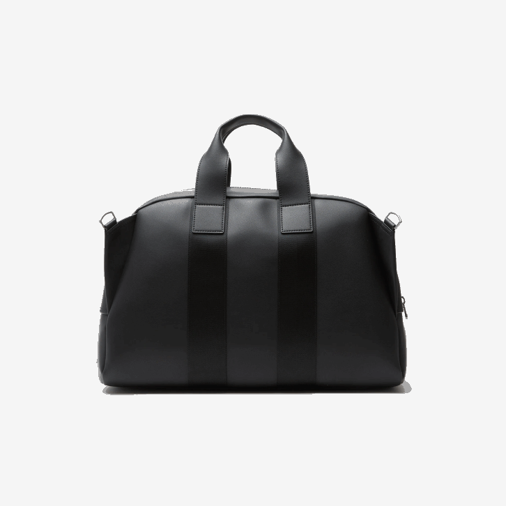 mulheres Lacoste preto 000 bolsa de fim de semana de couro flexível 08D02101